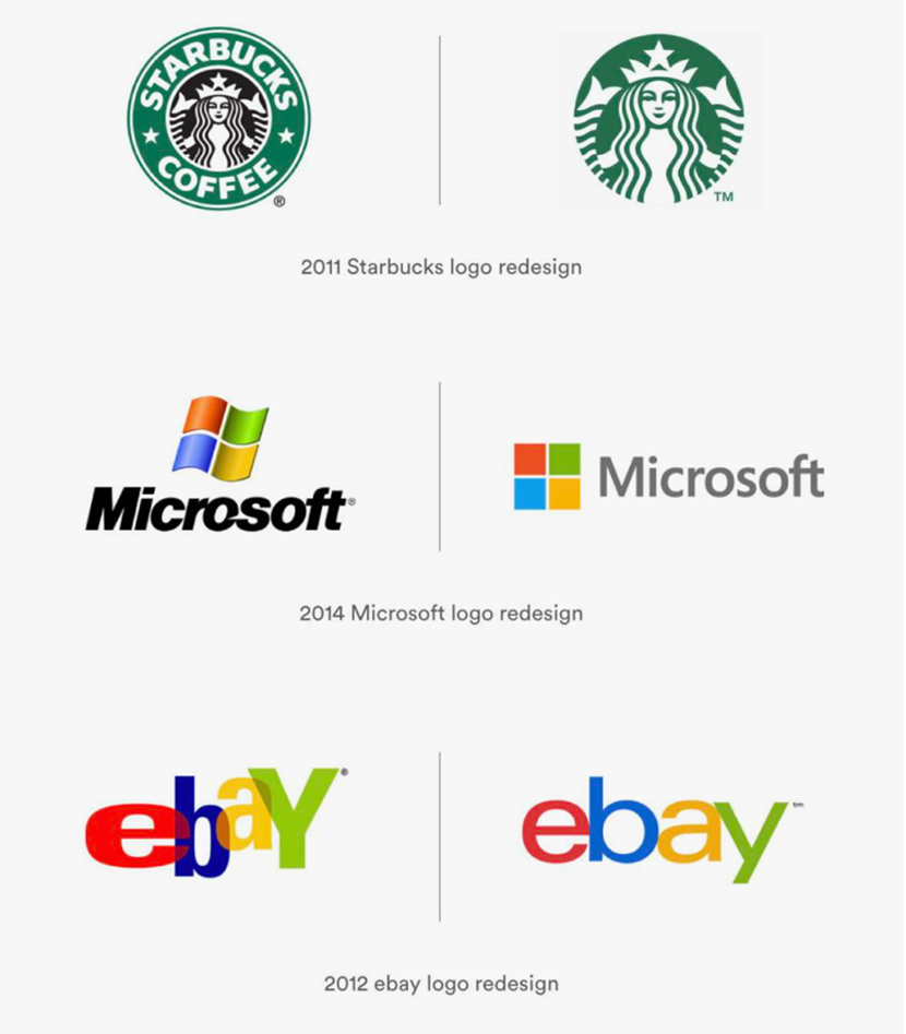 星巴克、微軟、易趣新舊logo對比.png 星巴克、微軟、易趣新舊logo對比.png